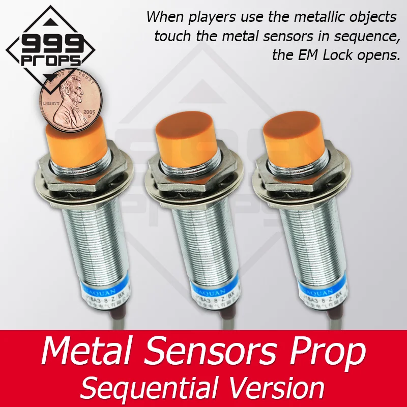 Escape Game Metal Sensor Prop Touch the metal sensors in order to open lock metal prop escape puzzle kits