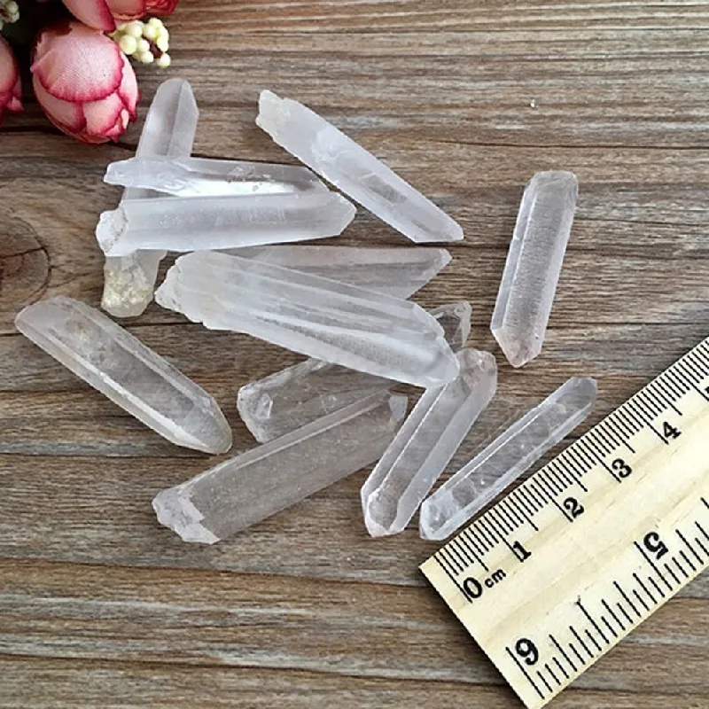 3 шт. прозрачный натуральный кристалл кварца кластер DIY Кристалл точка окончен образец жезла кулон Исцеление Кристалл минералы камни