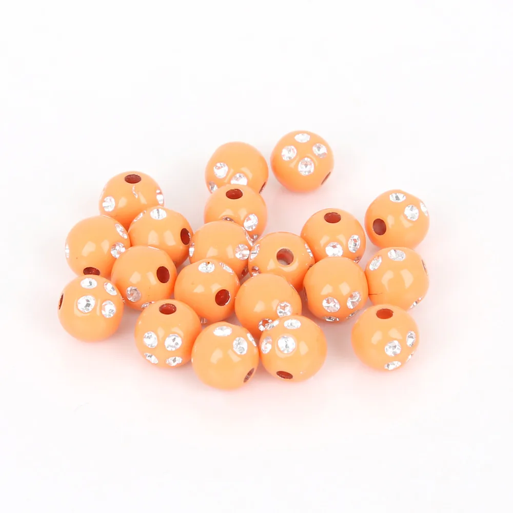 100 шт./лот разноцветные блестящие акриловые бусины 8 мм для рукоделия