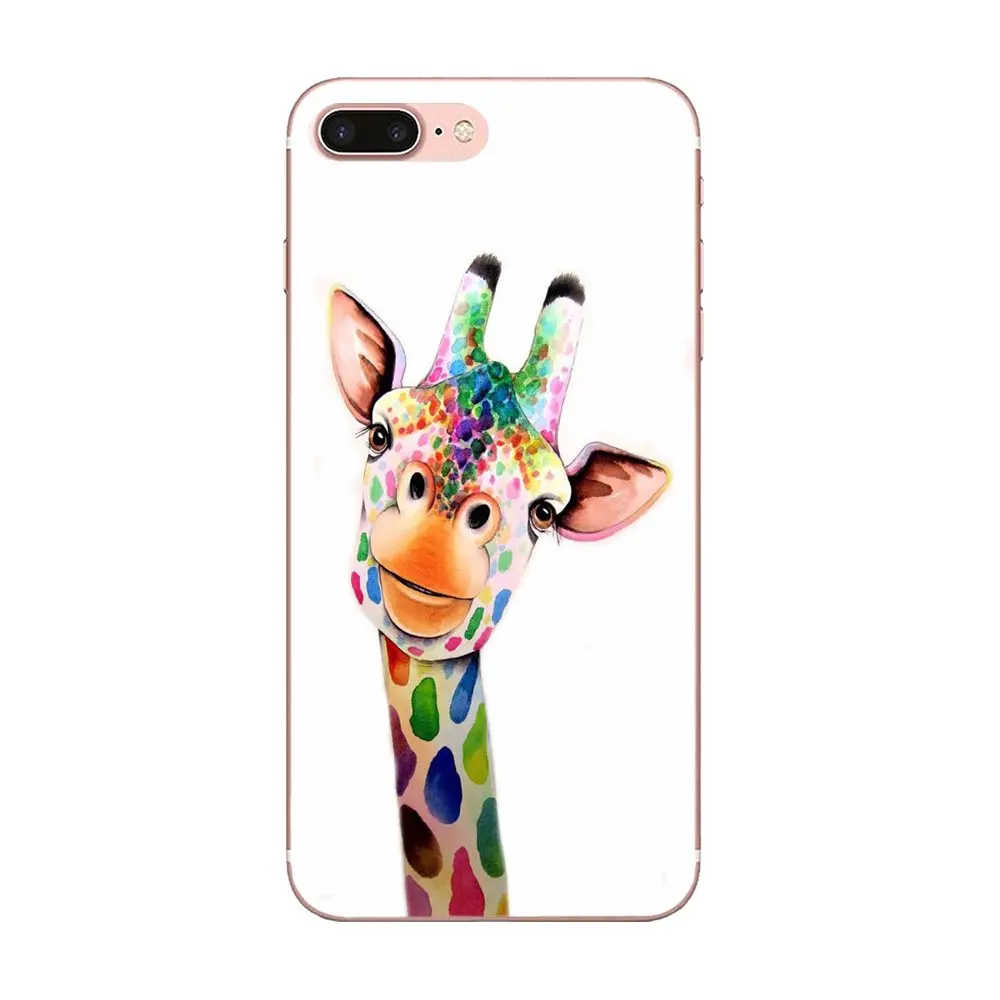 ТПУ защитный чехол Акварель Жираф Дружба Для Huawei P7 P8 P9 P10 P20 P30 Lite Mini Plus Pro 2017 2018 2019 |
