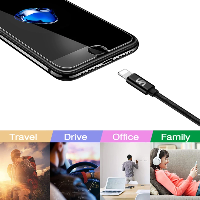 10 шт. в упаковке Suntaiho для быстрой зарядки USB Кабель адаптер iPhone X 8 7 6 6s Plus