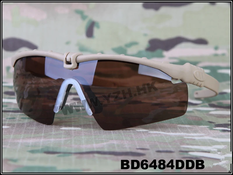 Brown Lens DE Тактический M Frame 2,0 Strike Eyewear армейские очки для стрельбы для спортивные солнцезащитный очки для мужчин для Wargame PE Lens Вечерние - Цвет: Brown Lens DE