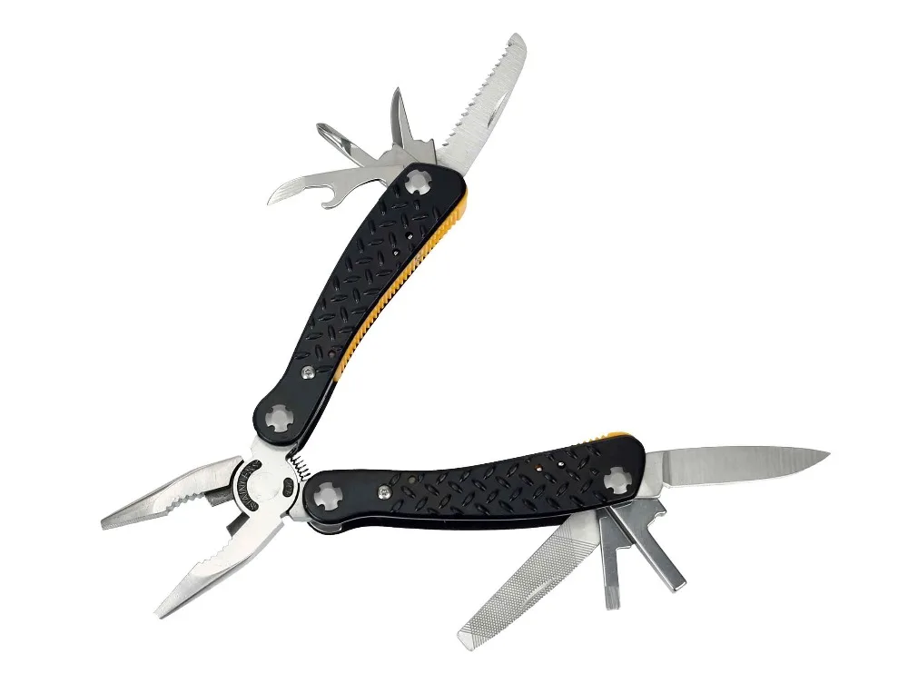 Ganzo G106 многофункциональные плоскогубцы Набор инструментов черная ручка с нейлоновым чехлом складной нож Отвертка Комбинированные плоскогубцы ручной складной инструмент плоскогубцы
