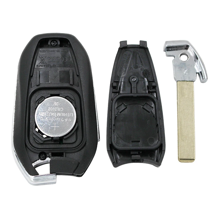 Keyless-Go 3 кнопки дистанционный смарт ключ-брелок 433 МГц 4A чип для peugeot 208 308 508 3008 5008 с аварийным ключом HU83