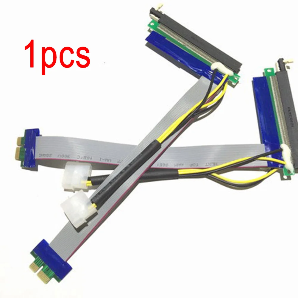 PCI-E Экспресс 1x к 16x стояк лента для картриджей расширитель расширение кабель molex