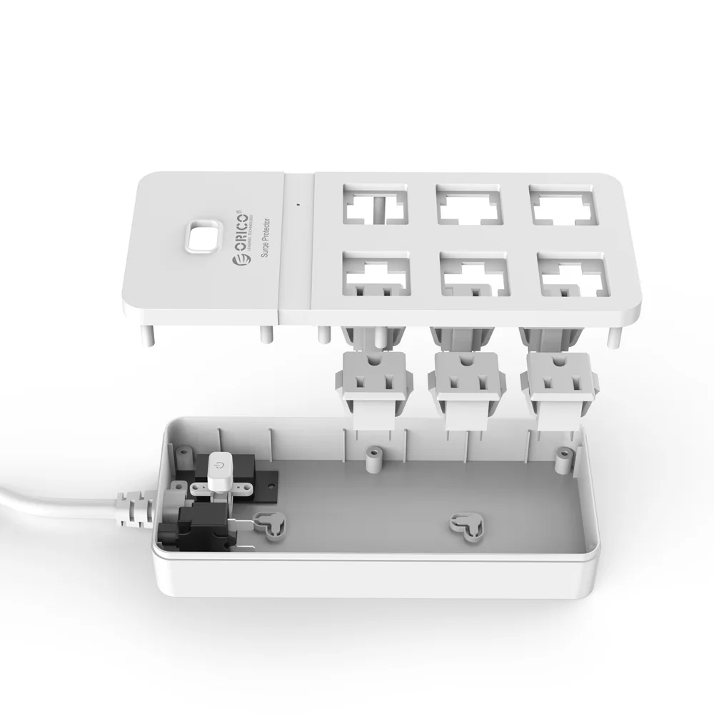 ORICO SPT S6 умная usb розетка штепсельная вилка США переключатель перегрузки защита от