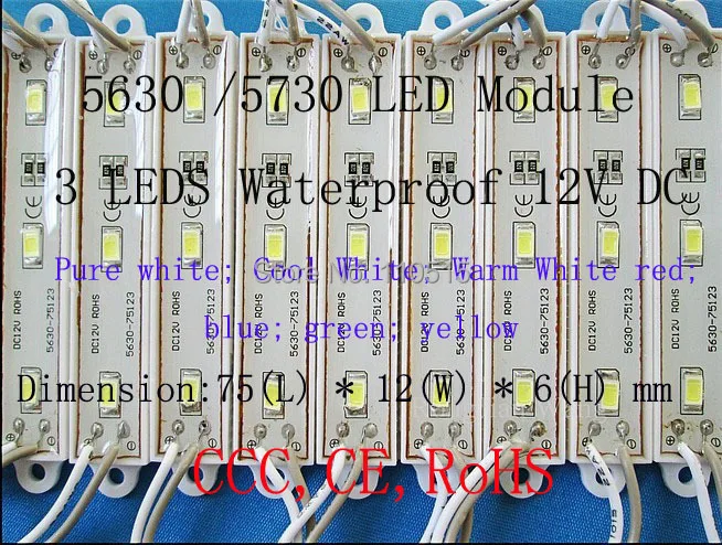 Водонепроницаемый SMD 5630 светодиодный модуль СВЕТОДИОДНОЙ подсветкой LED белый (6000
