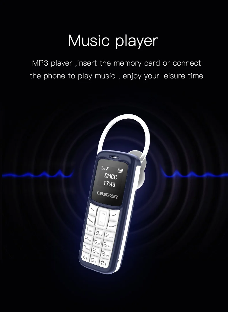 L8STAR BM30 мини-телефон Беспроводная гарнитура SIM+ TF карта разблокированный мобильный телефон GSM 2G/3g/4G Bluetooth наушники для набора мобильного телефона с Mp3