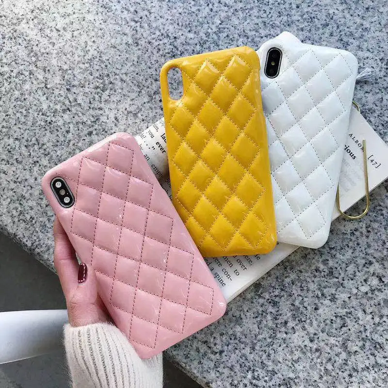 Глянцевый Небольшой аромат Bling из искусственной кожи чехол для iPhone X Xr Xs Max 8 7 6 6s Plus роскошный задняя крышка Capa Funda
