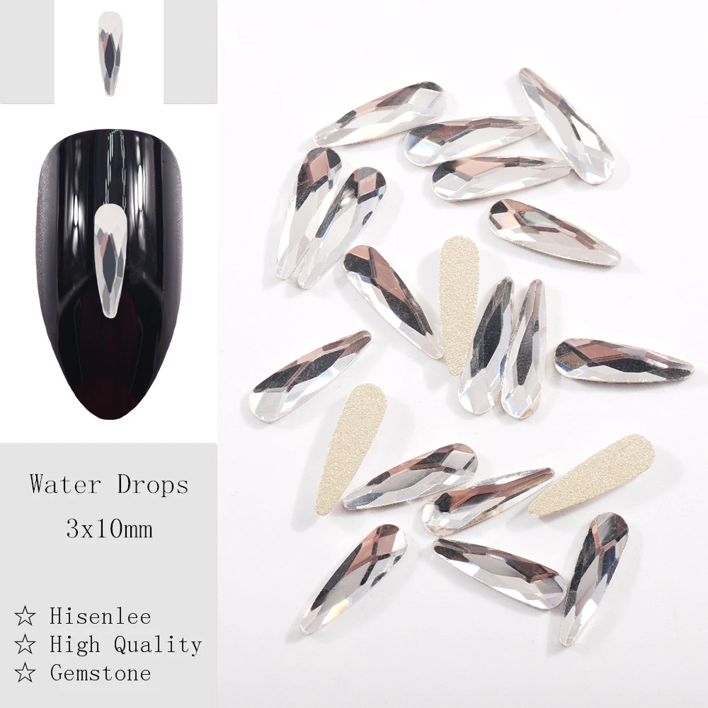 20 штук кристалл ногтей стразами Water Drop/звезда/Луна Мода плоской задней Стекло Strass