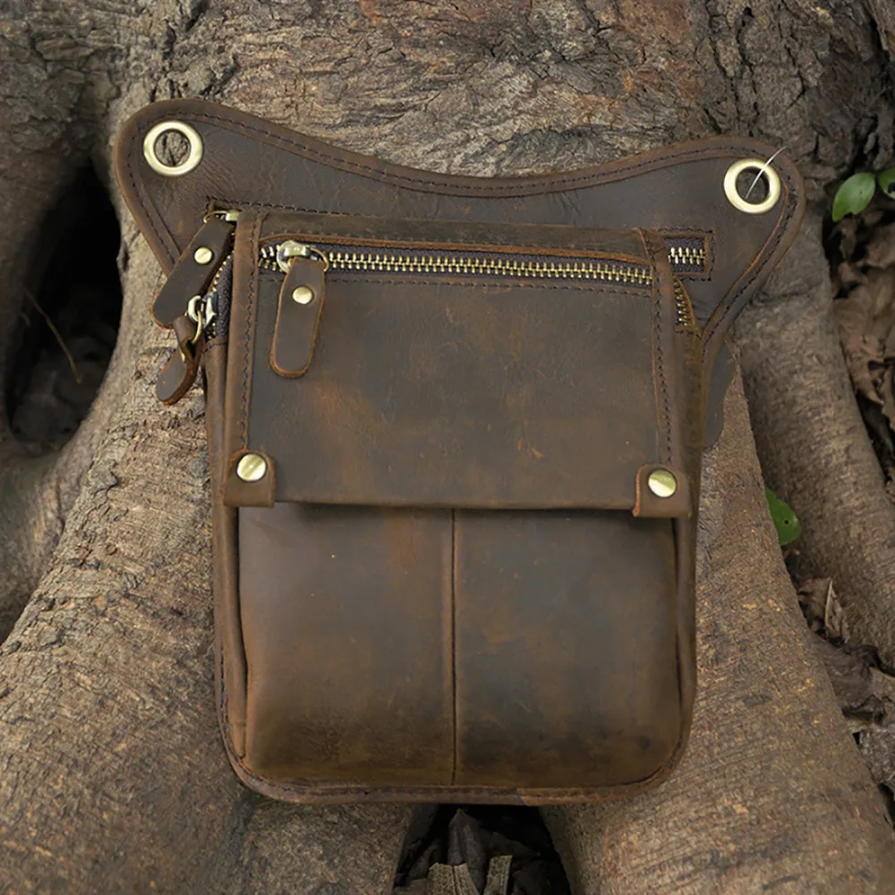 Для Мужчин Мотоциклист Хип бум нога Фанни плеча курьерские Сумки чехол Высокое