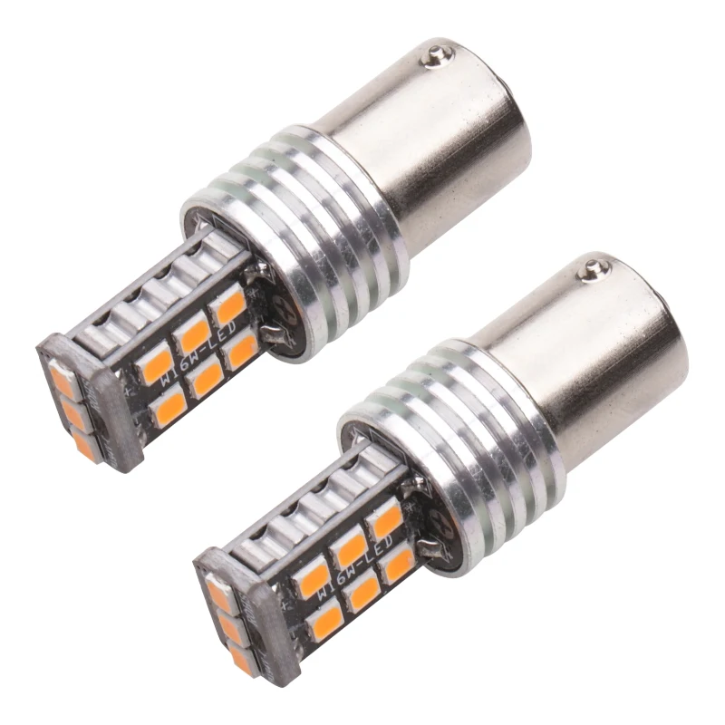 2 шт. BAU15S py21w 1156 1157 BA15S BAY15D T20 7443 2835 15Smd лампы для автомобиля поворотные сигнальные огни тормозные лампы Янтарные без гипер вспышки