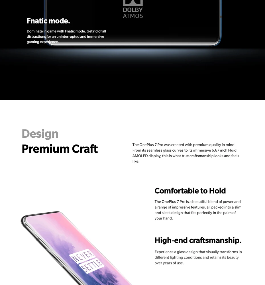 Смартфон Oneplus 7 Pro с глобальной ПЗУ, 6 ГБ, 128 ГБ, Snapdragon 855, 6,67 дюйма, AMOLED экран, 48мп, тройная камера, 30 Вт, зарядное устройство, NFC, 4000 мА/ч