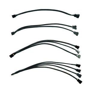 Материнская плата CPU 4 PIN удлинительные кабели вентилятора PWM 4 P адаптер кабель чехол для компьютера материнская плата 4 PIN Силовые кабели Разъемы разветвитель вентилятора