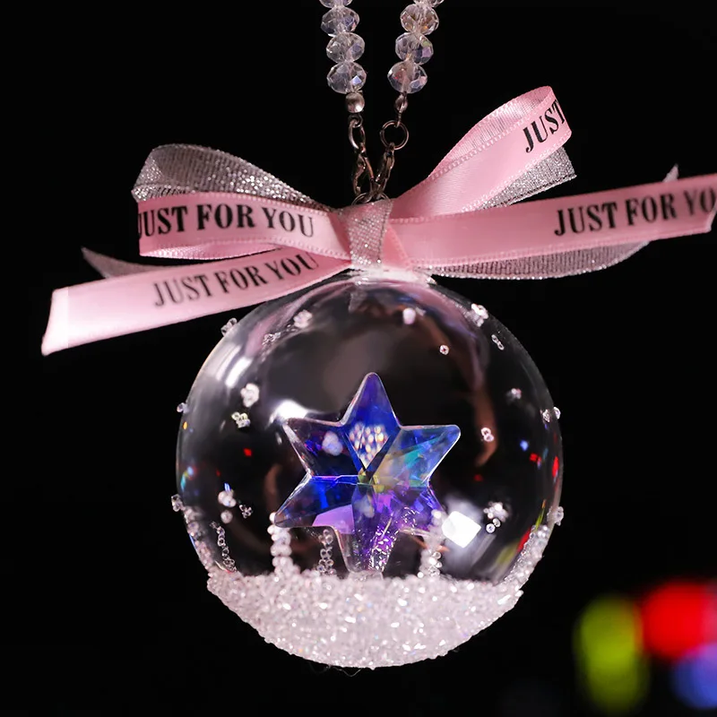

Glass Crystal Ball with Bling Star Ornament Pendant for Girls Gift Wedding Present Room Decoration DEC472