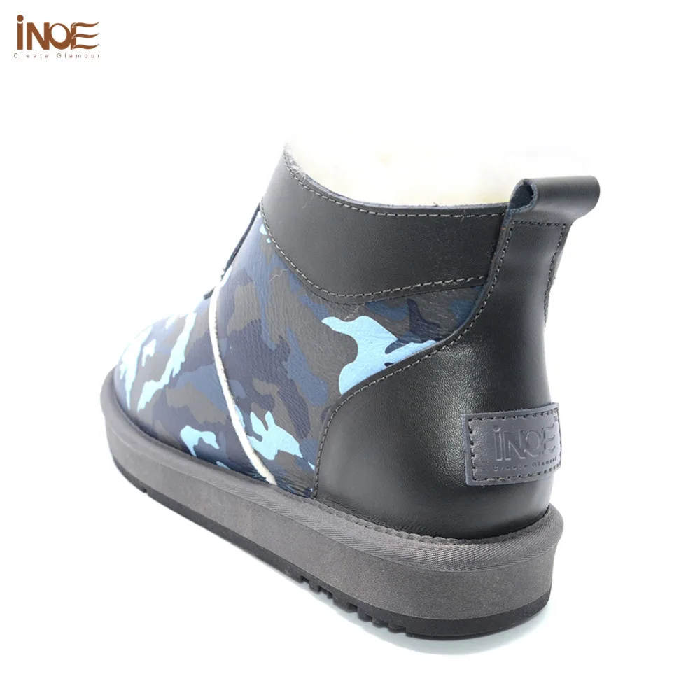 Мужские короткие зимние ботинки на меху молнии|fur lined|fur furfur natural |