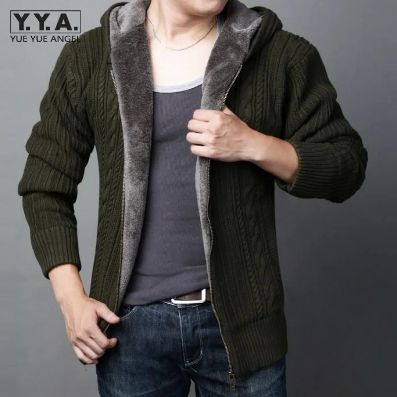 Новое поступление мужские кардиганы свитера повседневные на молнии с капюшоном