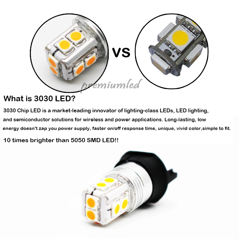 IJDM Canbus Ошибка бесплатно 10SMD-3030 H21W BAY9s светодиодный фонарь для автомобиля заднего хода или парковочных огней, номерного знака, Желтый янтарь