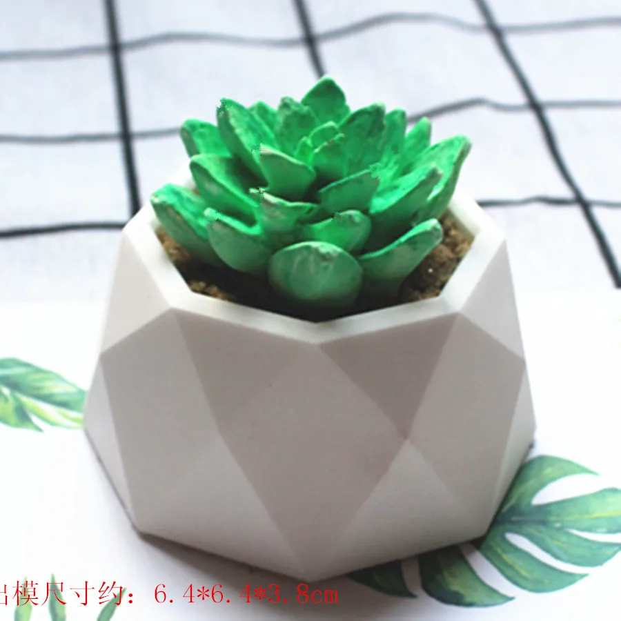 3D ваза Алмазный цемент силиконовый горшок форма кактус суккуленты для рассады