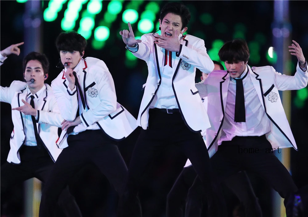 EXO K-pop плакаты настенные наклейки для украшения дома высокое разрешение бар Гостиная Спальня украшение - Цвет: Светло-серый