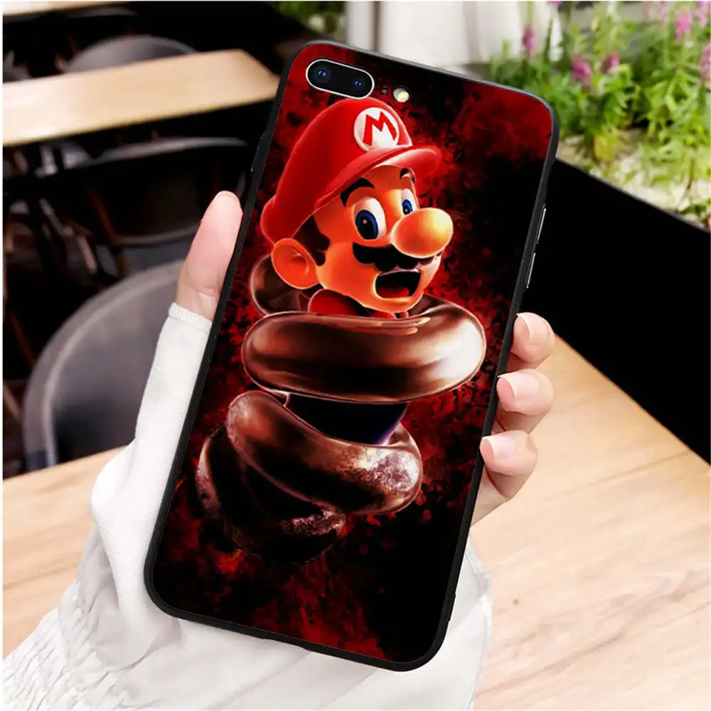 Мягкий силиконовый чехол из ТПУ с рисунком Супер Марио для iPhone MAX XR XS X 5 5S 5SE 6 6 S 6 7 8 Plus Coque Capa - Цвет: TPU