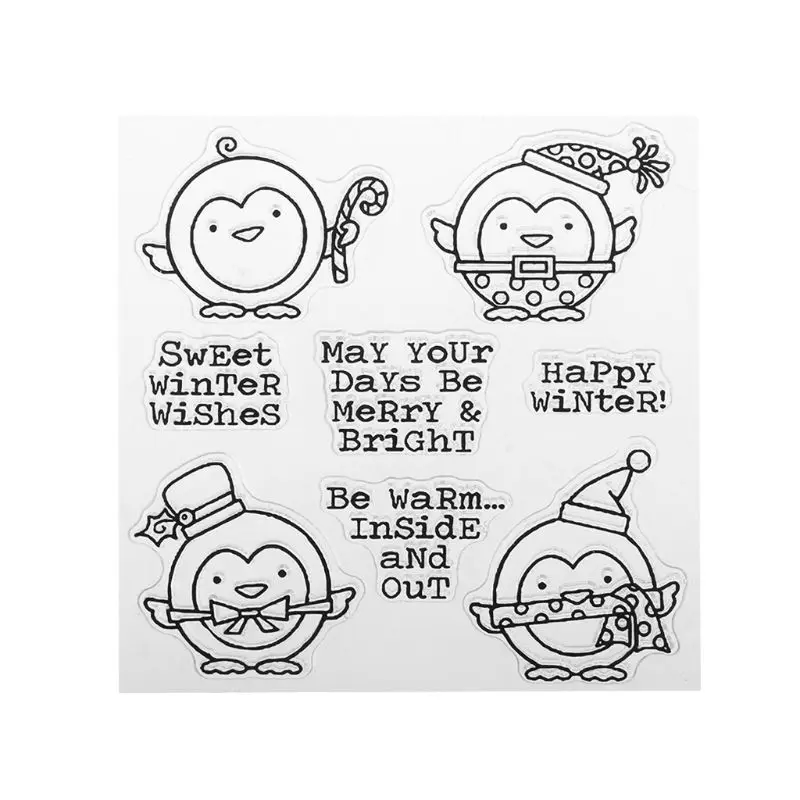 Милые животные/напиток чай прозрачный DIY силиконовый штамп цепляющее тиснение