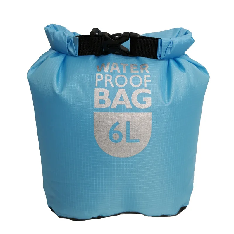Blue 6L 6/12/24L Водонепроницаемый сухой мешок пакет мешок для рафтинга плавания Каякинг водного плавающий парусный спорт каноэ гребля на водонепроницаемость - Цвет: Blue 6L