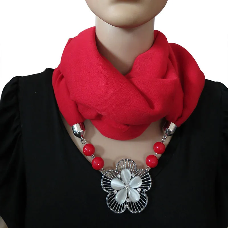 RUNMEIFA ожерелье из железного сплава с кисточкой однотонный платок шарф Бесплатная