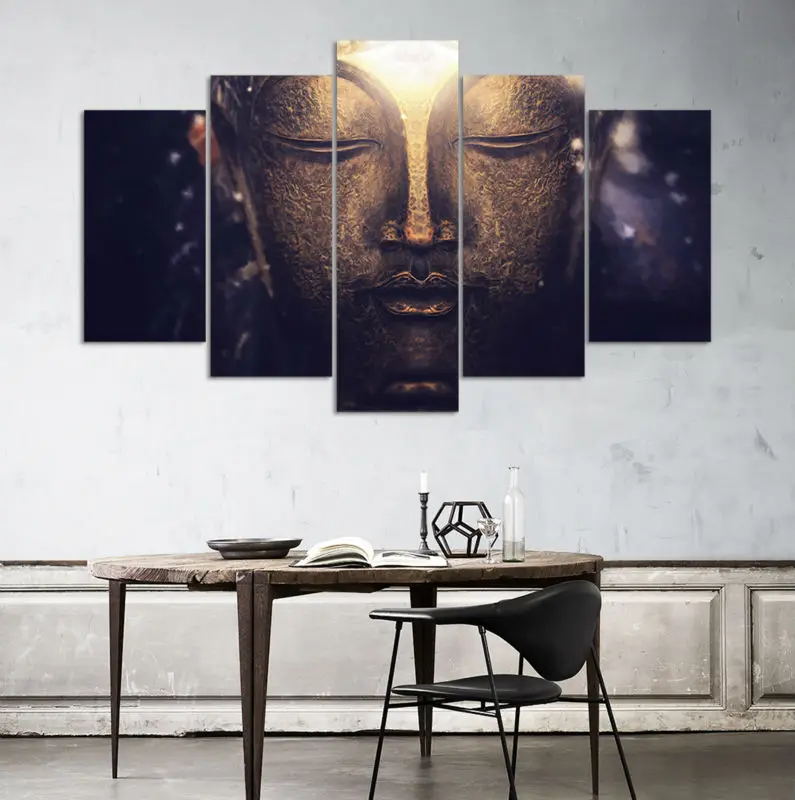 Unframed Print orchid flower buddha Painting On Canvas Art picture For Living room wall decor Home art | Дом и сад