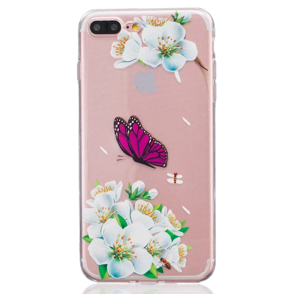 ТПУ мягкий чехол для iPhone 7 Plus Прозрачный Ультра-тонкий телефон силиконовый |