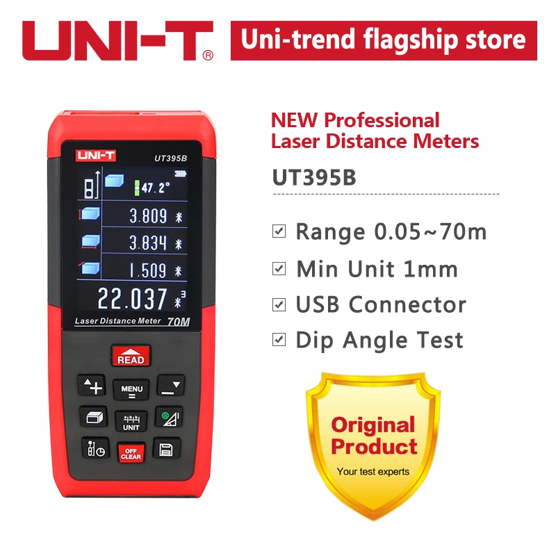 70m UNI-T лазерный дальномер USB 100 м 50 м 70 м дальномер UT395A UT395B UT395C Trena Лазерная профессиональная рулетка цифровой - Цвет: 70m