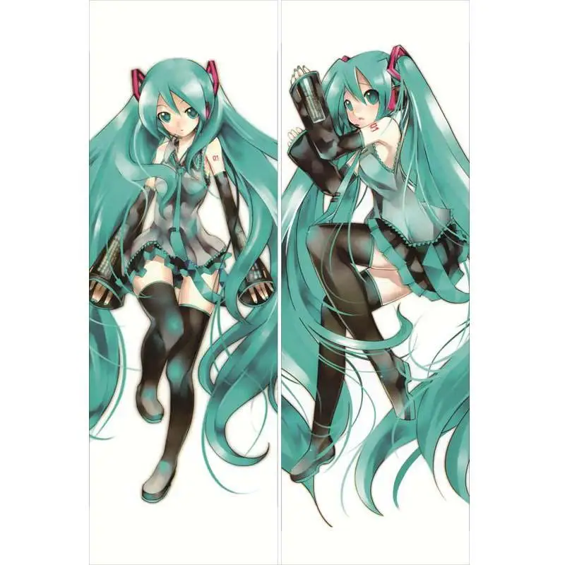Японская 3D двухсторонняя наволочка с аниме Hatsune Miku Throw Otaku Dakimakura подарки постельные принадлежности длинная подушка для объятий чехол 150x50 см