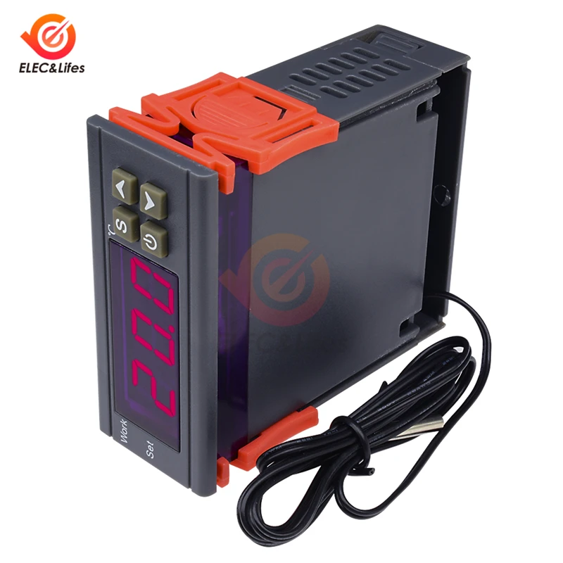 Цифровой термостат MH1210W AC 110-220V DC 9-72V 10A регулятор температуры Переключатель темп метр терморегулятор для инкубатора коробка