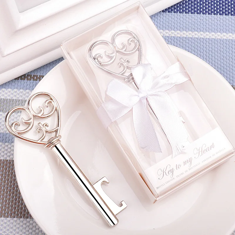 30 шт./лот Серебряный винтажный креативный ключ в форме сердца открывалка для пива