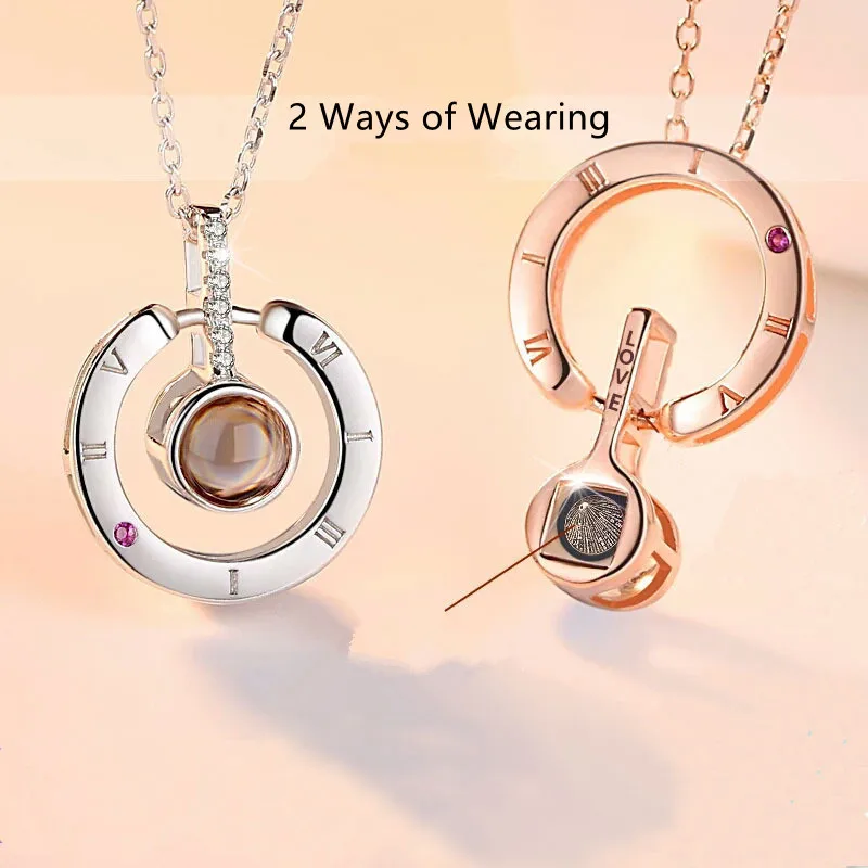 Подарок на день Святого Валентина проекционное ожерелье я люблю вас 100 языках