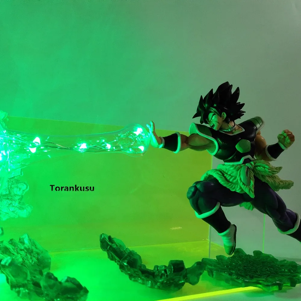 

Anime Dragon Ball Super Broly VS Goku Kamehameha Led Light Action Figures Toy Dragon Ball Z Goku VS Broli Scene Figurine