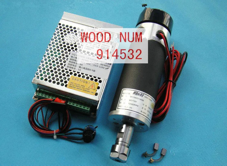 ER16 DC110V 600W гравировальный станок с воздушным охлаждением Шпиндельный двигатель + 1