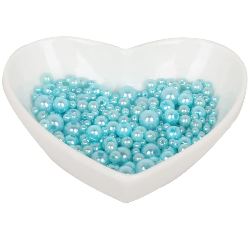 4 мм 10 Смешанная упаковка искусственный жемчуг ABS цвета голубого озера ювелирные