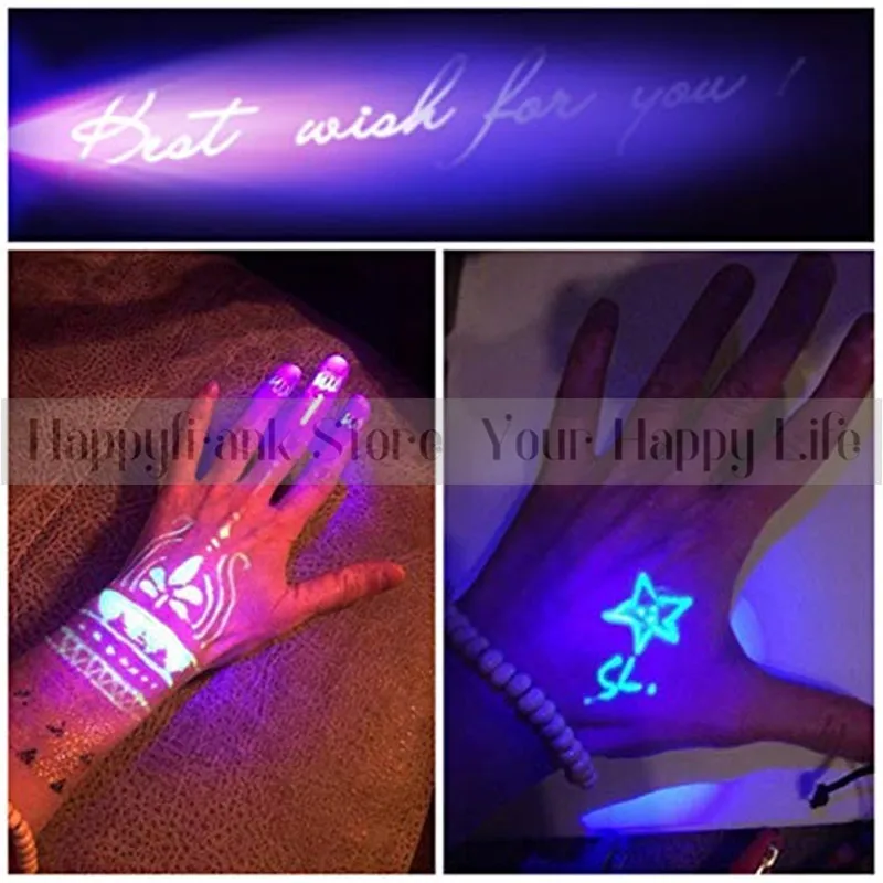 9 LED UV леча свет ремонт УФ излучение света ультрафиолетовая лампа факел фонарик