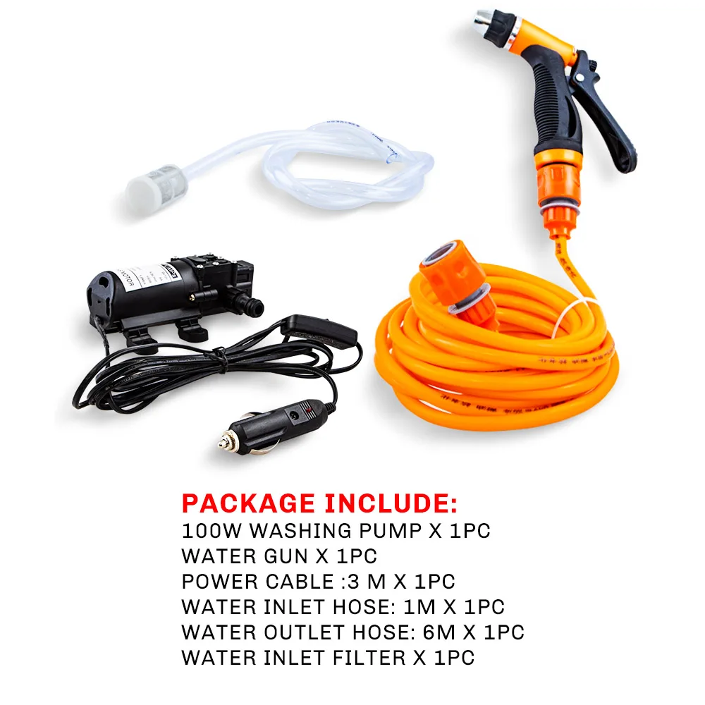 12V Car Washer 12 В автомойка пистолет насос Самовсасывающий высокого давления авто Электрический открытый портативный стиральная машина чистящее устройство для автомойки - Цвет: 12V Car Washer