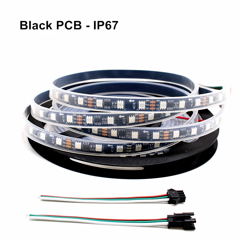 Полноцветная Пиксельная Светодиодная лента WS2811 IC 100% высокого качества 12 В 60