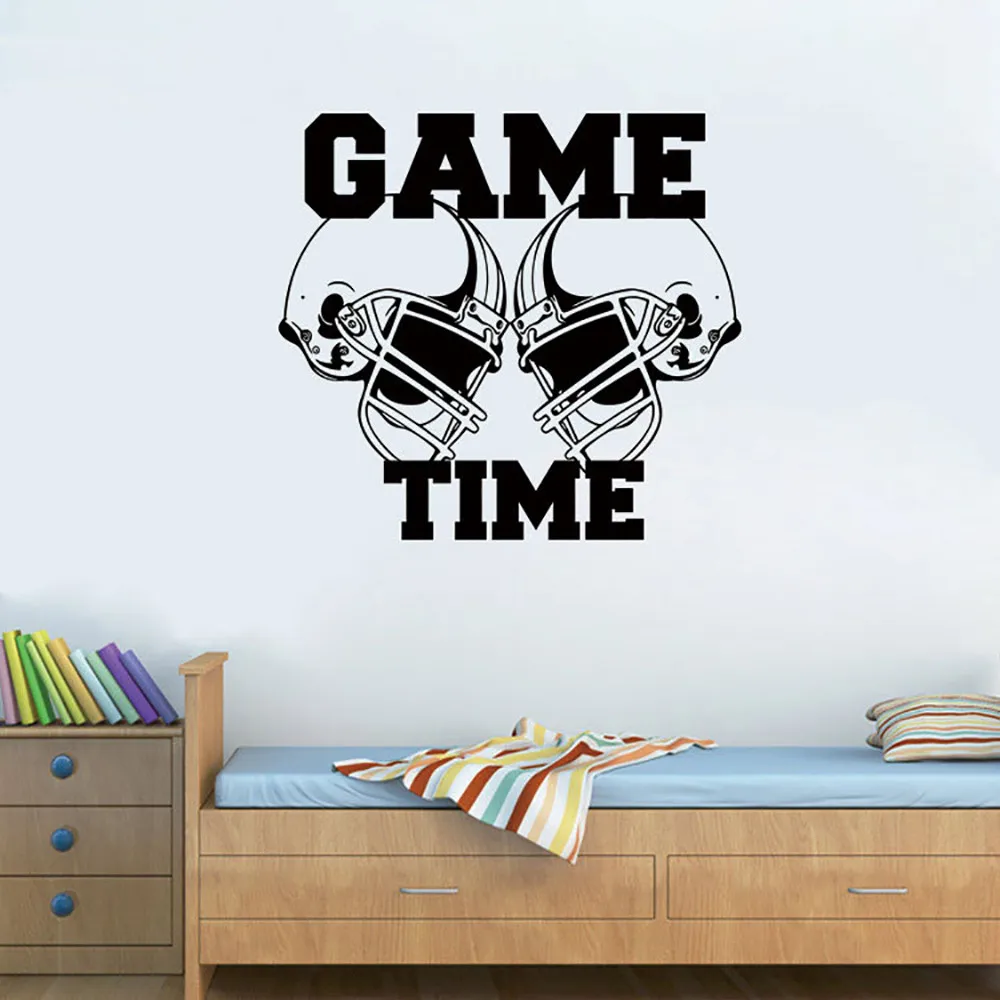 Американский футбол шлемы GameTime Спортивная Наклейка на стену для гостиной
