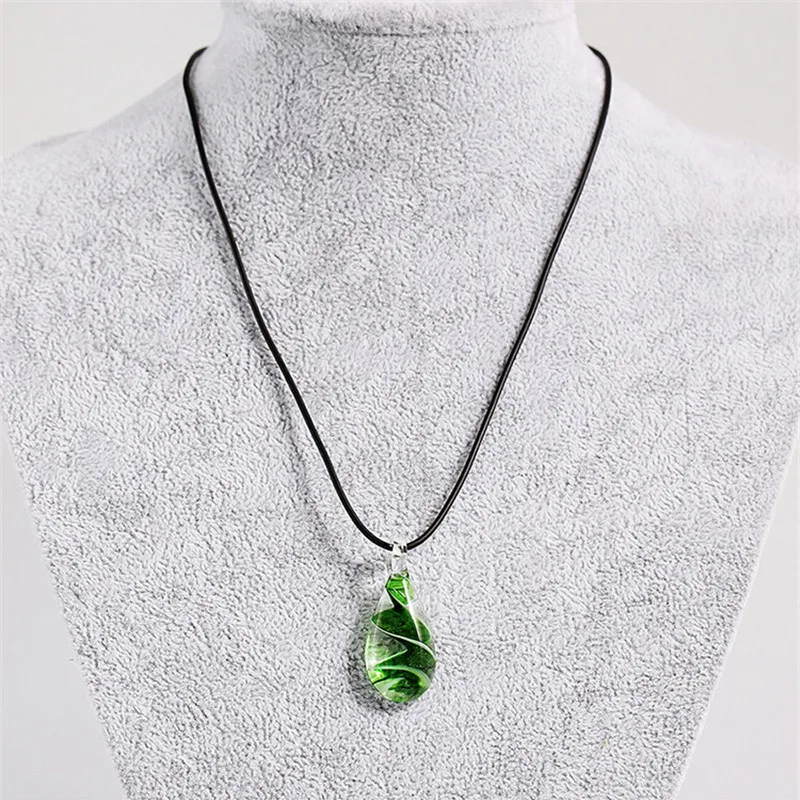 Муранское вдохновленное милое мини-ожерелье из прозрачного кварцевого стекла с