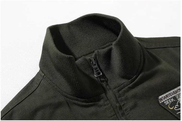 Мужская армейская куртка пилот в стиле милитари бомбер из хлопка летная карго