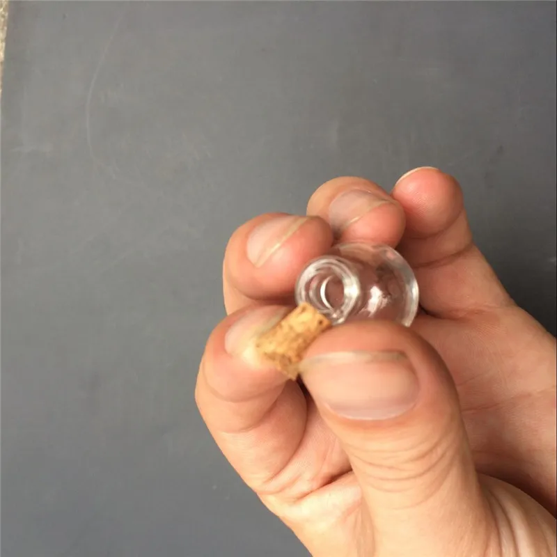 Круглые шариковые Мини подвески в форме бутылочек ожерелье маленькие стеклянные