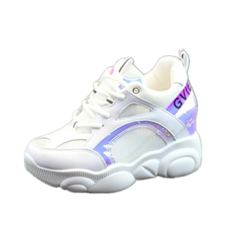 

2019 New Spring Women Dad Sneakers Shoes Fashion Mesh Women Casual Shoes Lace-Up Flats Platform Autumn Women Shoes