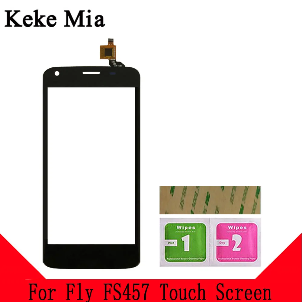 Keke Миа 4,5 дюймов для Fly FS457 Nimbus 15 сенсорный экран стекло дигитайзер гарантия оригинальная новая стеклянная панель сенсорный экран