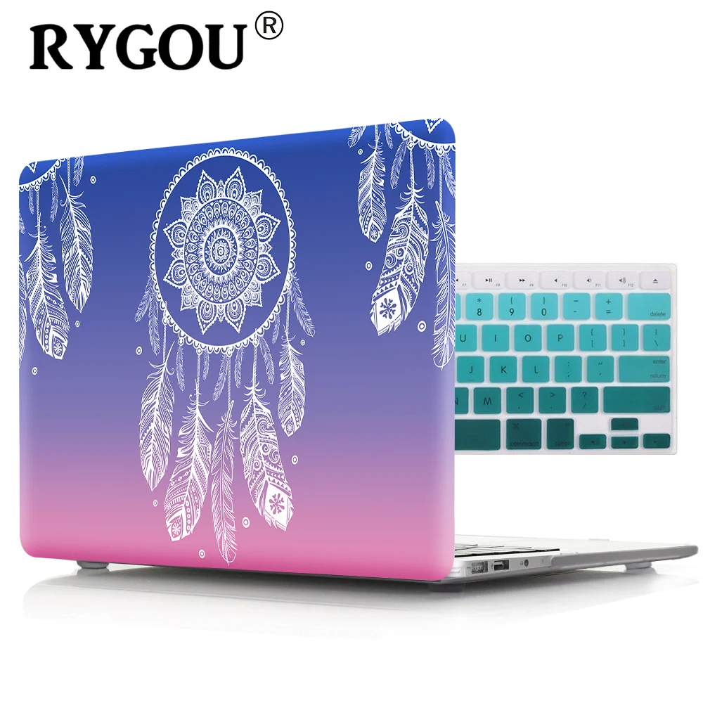 Жесткий чехол RYGOU с принтом для Macbook Air Pro Retina 11 12 13 3 15 4 дюйма сенсорной панелью A1706
