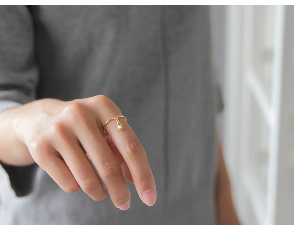 Lotus Fun реальные 925 серебро ручной работы Fine Jewelry минималистский Стиль Творческий Дизайн лампочки кольца для Для женщин