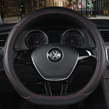 D series Micro Fiber Leather Car Steering Wheels Covers 38CM/15 Steering Wheel Hubs Car Styling,For VW GOLF 7 2015 POLO JATTA